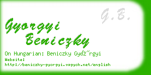 gyorgyi beniczky business card